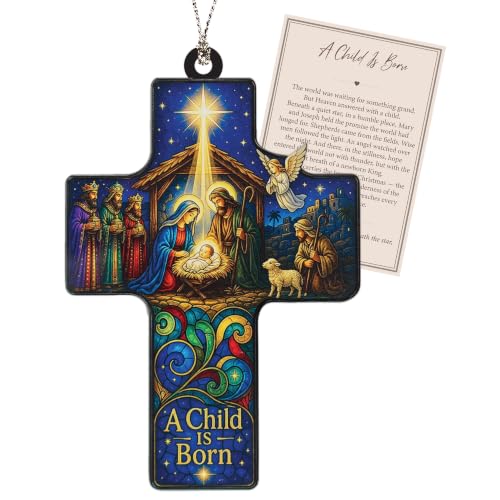 Nativity Cross Christmas Ornament 2026