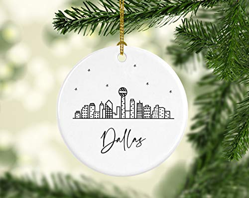 Round Ceramic Porcelain Christmas Tree Ornament Keepsake