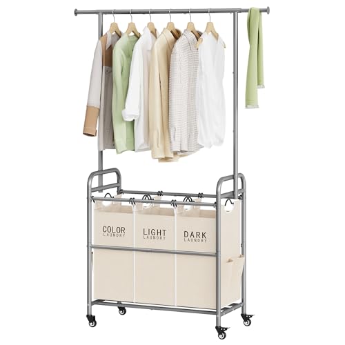 Laundry Hamper with Hanging Rack