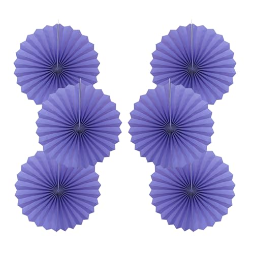 Purple Party Decorations Purple Paper Fans Bulk 16inch DIY Set