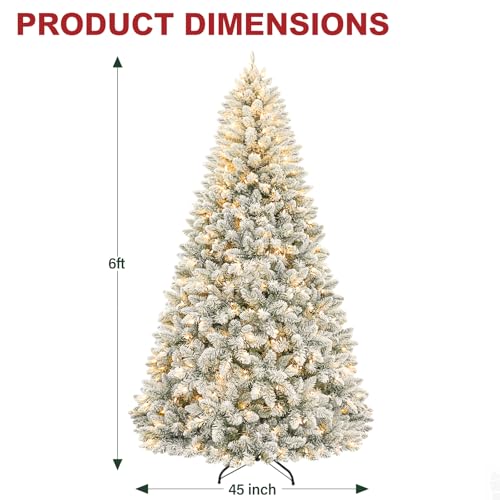 6 ft Prelit Flocked Christmastree