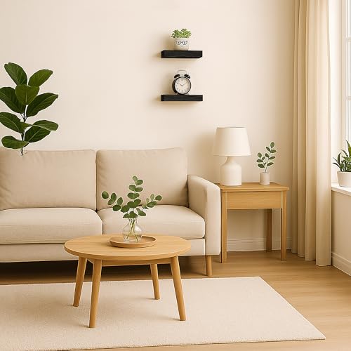 Small Wood Floating Shelves for Wall 8 inch Set of 2 (2 Count)