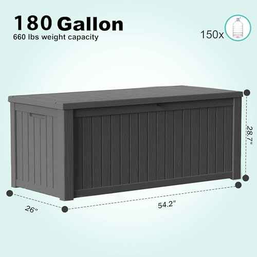 180 Gallon Resin Deck Box