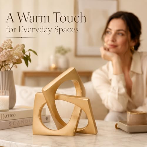 Gold Knot Statue for Coffee Table Centerpiece Decor