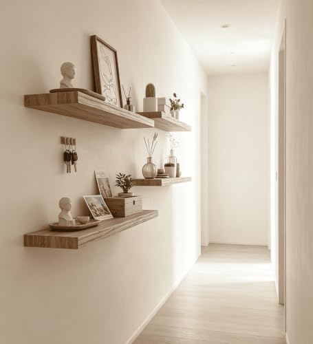 Wood Floating Shelves for Wall Decor (4 Count)