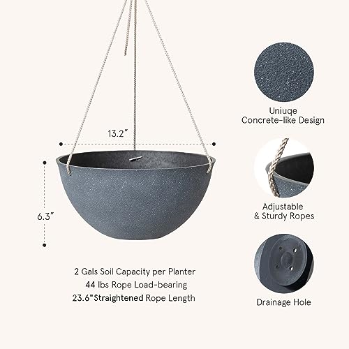 Hanging Planter Baskets for Outdoor Plants (2 Count)