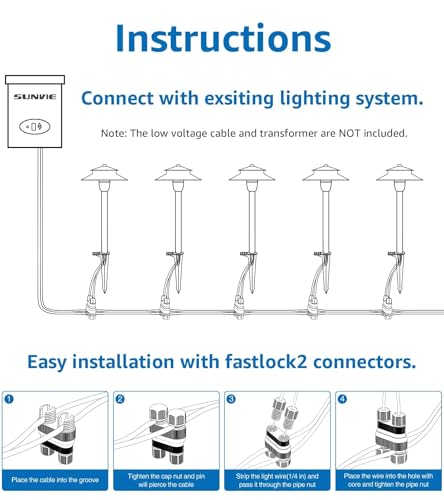 4 Pack Low Voltage Pathway Lights