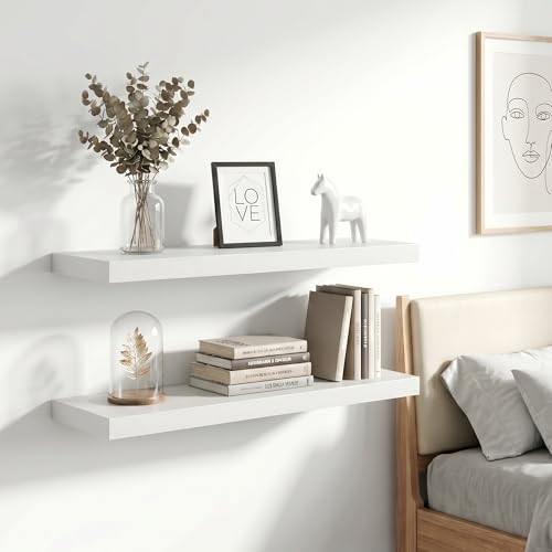 24 Inch Floating Shelves Wall Mounted for Display (2 Count)