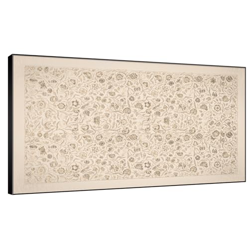 30"x60" Extra Large Framed Wall Art Vintage Botanical Sketch with Detailed Floral Pattern