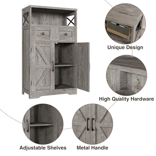 Farmhouse Storage Cabinet with Drawers