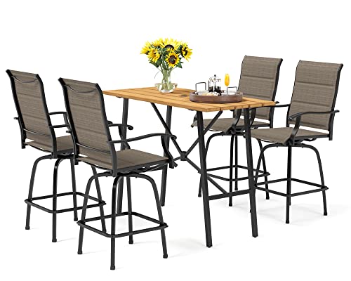 Bar Height Outdoor Table and Chairs 5 Piece (5 Count)