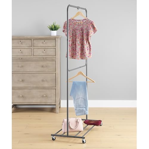Garment Rack Convertible Single to Double Rod