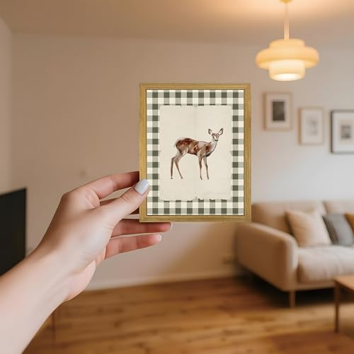 Wood Framed Deer Wall Art Print