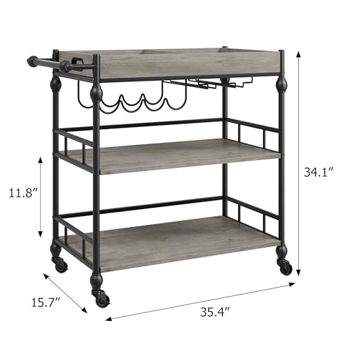 Bar Cart with Wheels