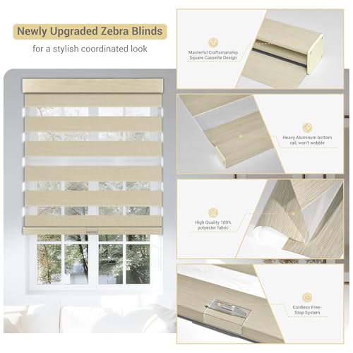 Cordless Zebra Blinds for Windows