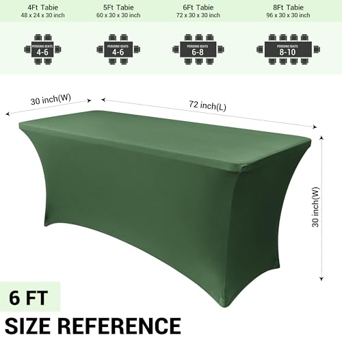 6ft Stretch Spandex Table Cover (4 Count)
