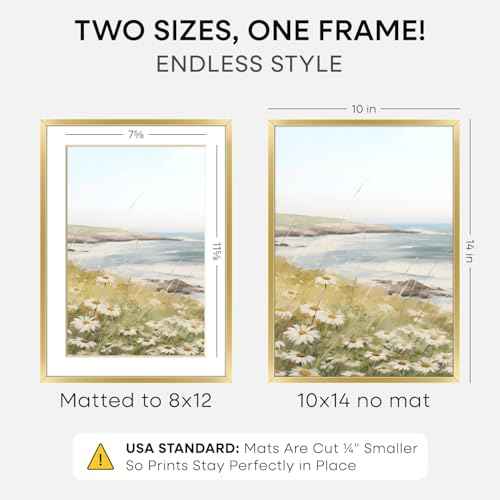 10x14 Gold Picture Frame (3 Count)