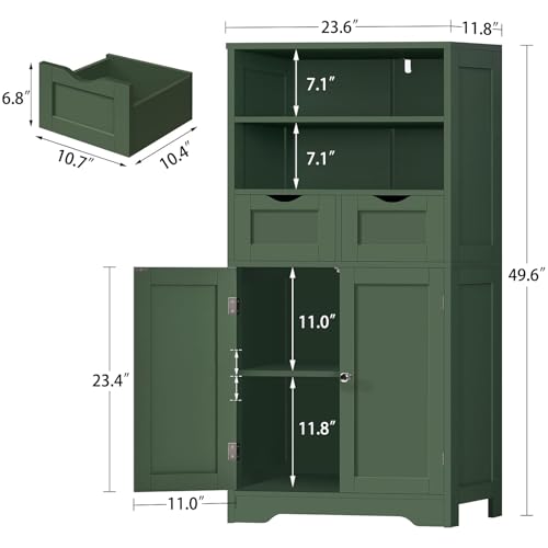 Bathroom Storage Cabinet with Adjustable Shelf
