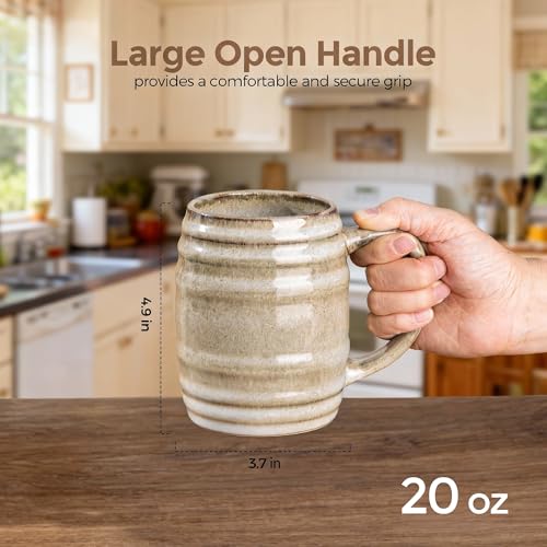 20oz Large Coffee Mugs Set of 4 (4 Count)
