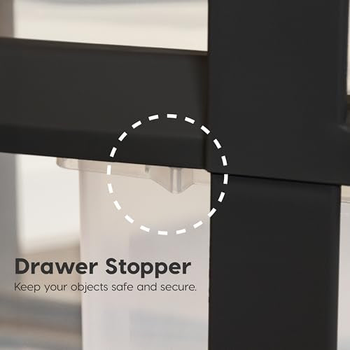4 Drawer Rolling Storage Cart with Organizer Top