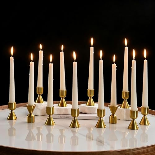 Brass Candlestick Holders Bulk (12 Count)