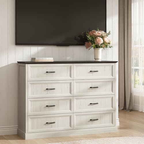 Farmhouse 8 Drawer Dresser for Bedroom