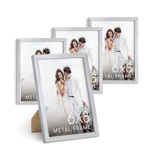 6x8 Silver Metal Picture Frames