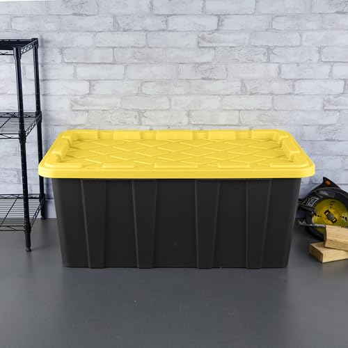 Industrial Storage Tote with Lids for Garage (16 Count)