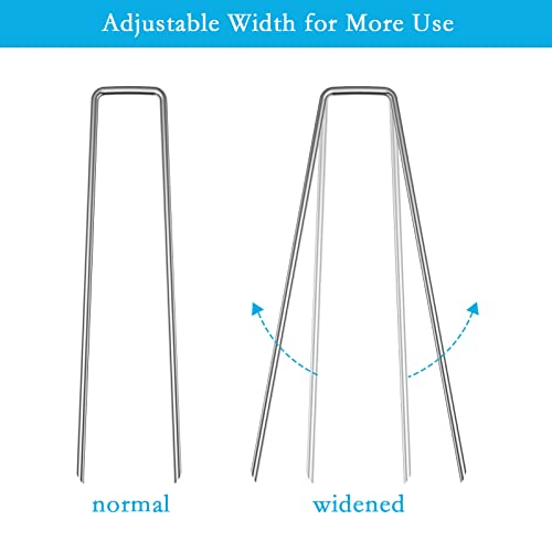 8 Inch Galvanized Garden Landscape Staples (100 Count)