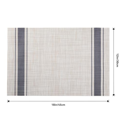 Khaki Blue Placemats (4 Count)