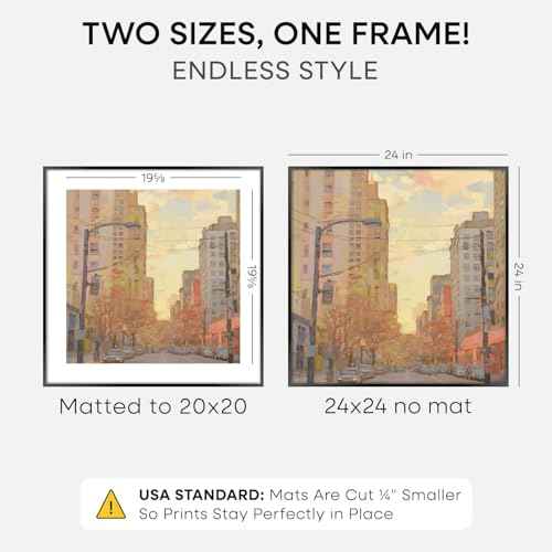 24x24 Black Picture Frame