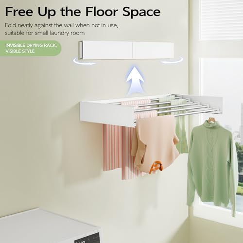 Wall Mounted Clothes Drying Rack 32"