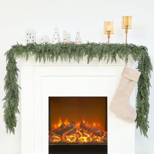 1 Pcs 9 ft Artificial Cedar Garland for Christmas (9 Foot)