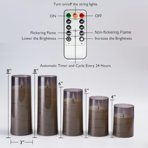 Flickering Flameless Candles (5 Count)