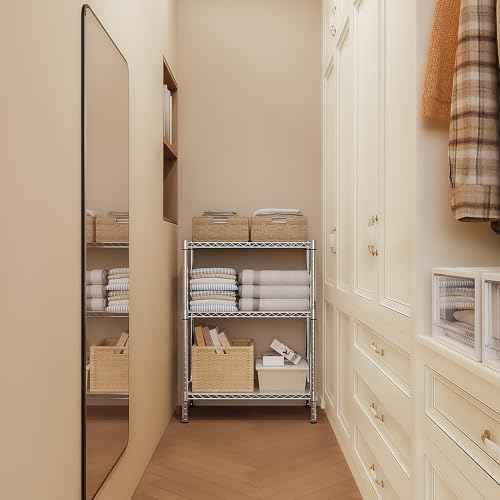 750 lbs 3 Tier Storage Rack Metal Wire Shelving Unit