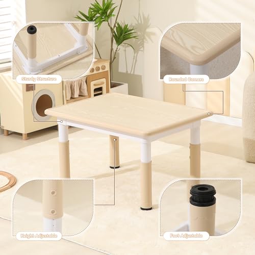 Height Adjustable Kids Table and Chairs