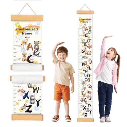 Personalized Name Growth Chart Wall Decor for Kids
