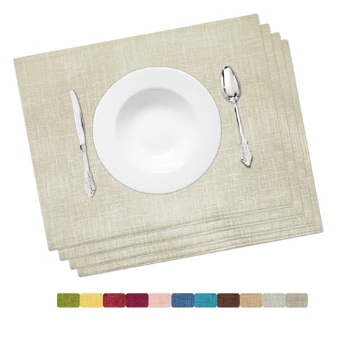 Placemat Set Washable Place Mats for Parties (4 Count)