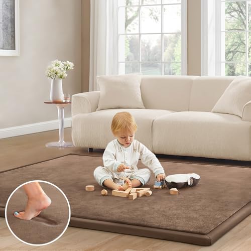 Baby Play Mat for Floor Nursery Rug Muscle Mat Area Rug Playroom Rug 39"x59" Playpen Mat Elastic Foam 1.3" Thick Crawling Mat for Babies