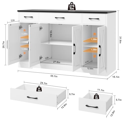 Kitchen Buffet Sideboard Storage Cabinet