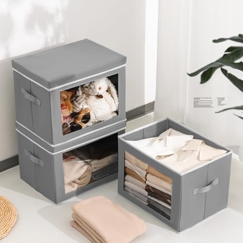 Storage Bins with Lids (4 Count)