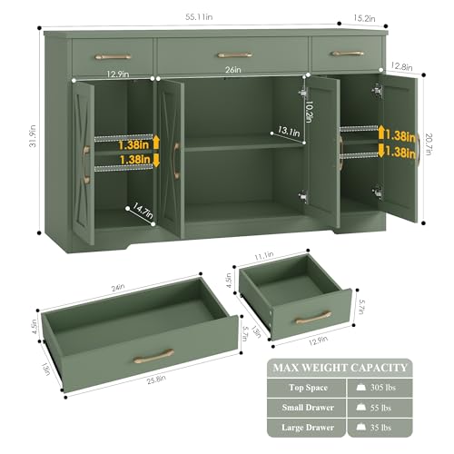 Kitchen Buffet Sideboard Storage Cabinet