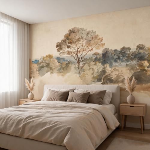 Beige Jungle Peel and Stick Wallpaper Walls Mural for Bedroom