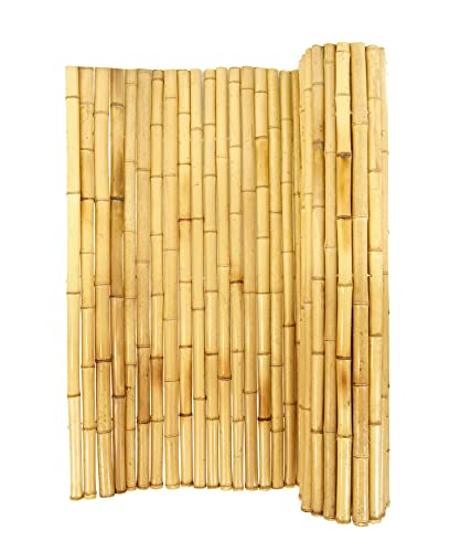 Natural Bamboo Fencing Decorative Rolled Fence Panel 0.75 in D x 6 ft H x 8 ft L (48 Sq Ft)