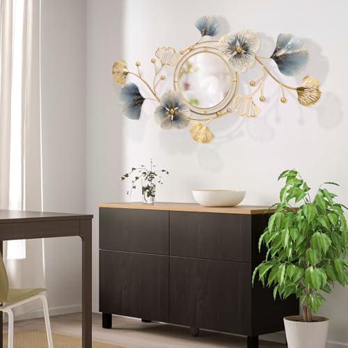 Wall Art Decor Large Metal Wall Art Modern Geometric Circular Decor Wall Sculptures Wall Hanging Decoration for Living Room Dinning Room Bedroom Entryway Kitchen