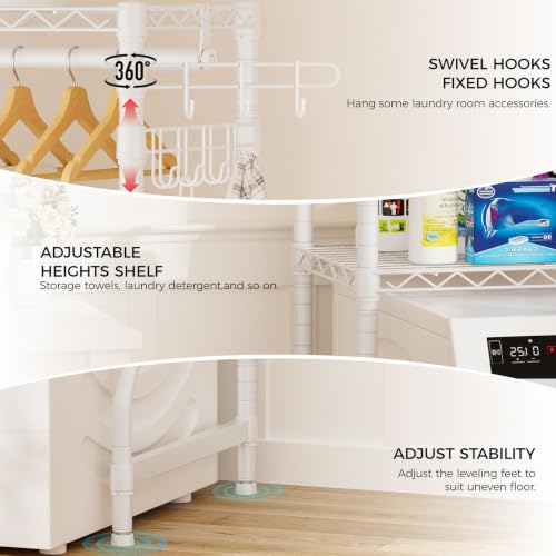 Laundry Organizer Shelves Over the Washer and Dryer Storage Shelf