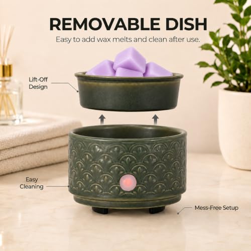 Green Ceramic Wax Melt Warmer 3