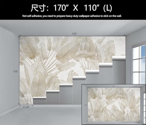 Banana Leaf Wallpaper Beige Tropical Botanical Palm Leave Wall Mural