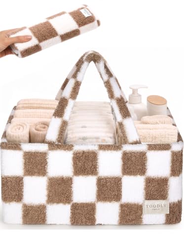 Baby Diaper Caddy Organizer with Waterproof Changing Pad
