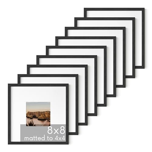 Black Oak Wood 8x8 Picture Frames (9 Count)